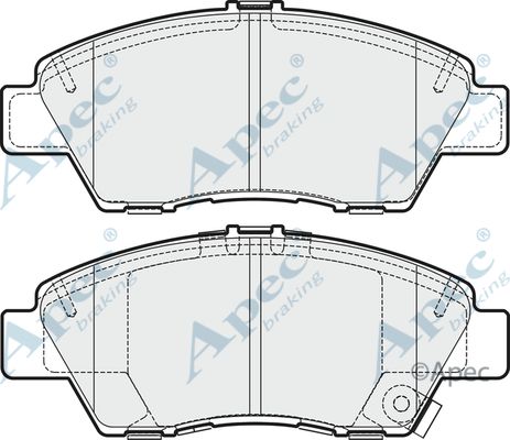 APEC BRAKING stabdžių trinkelių rinkinys, diskinis stabdys PAD1675